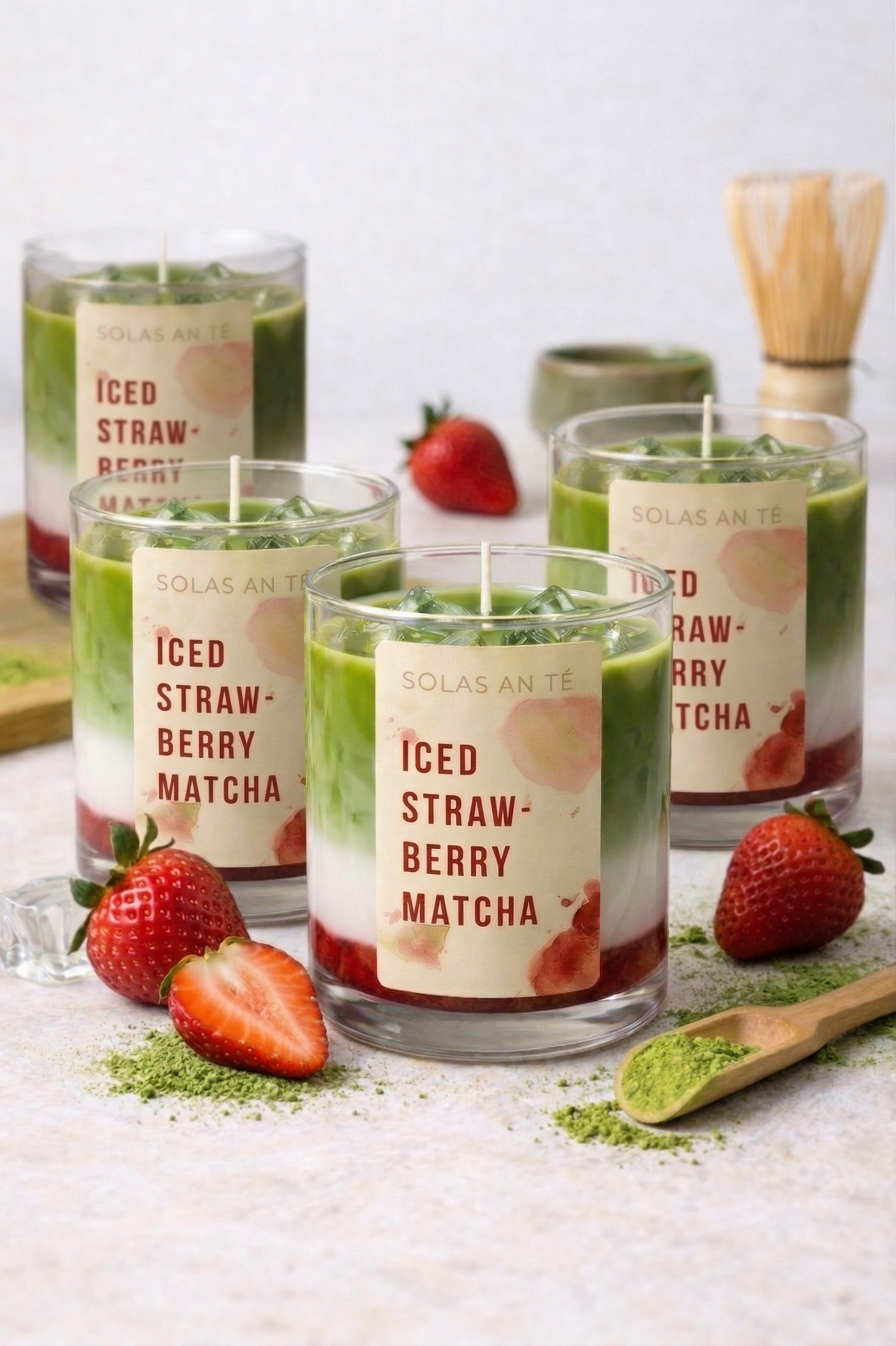 Iced Strawberry Matcha Candle