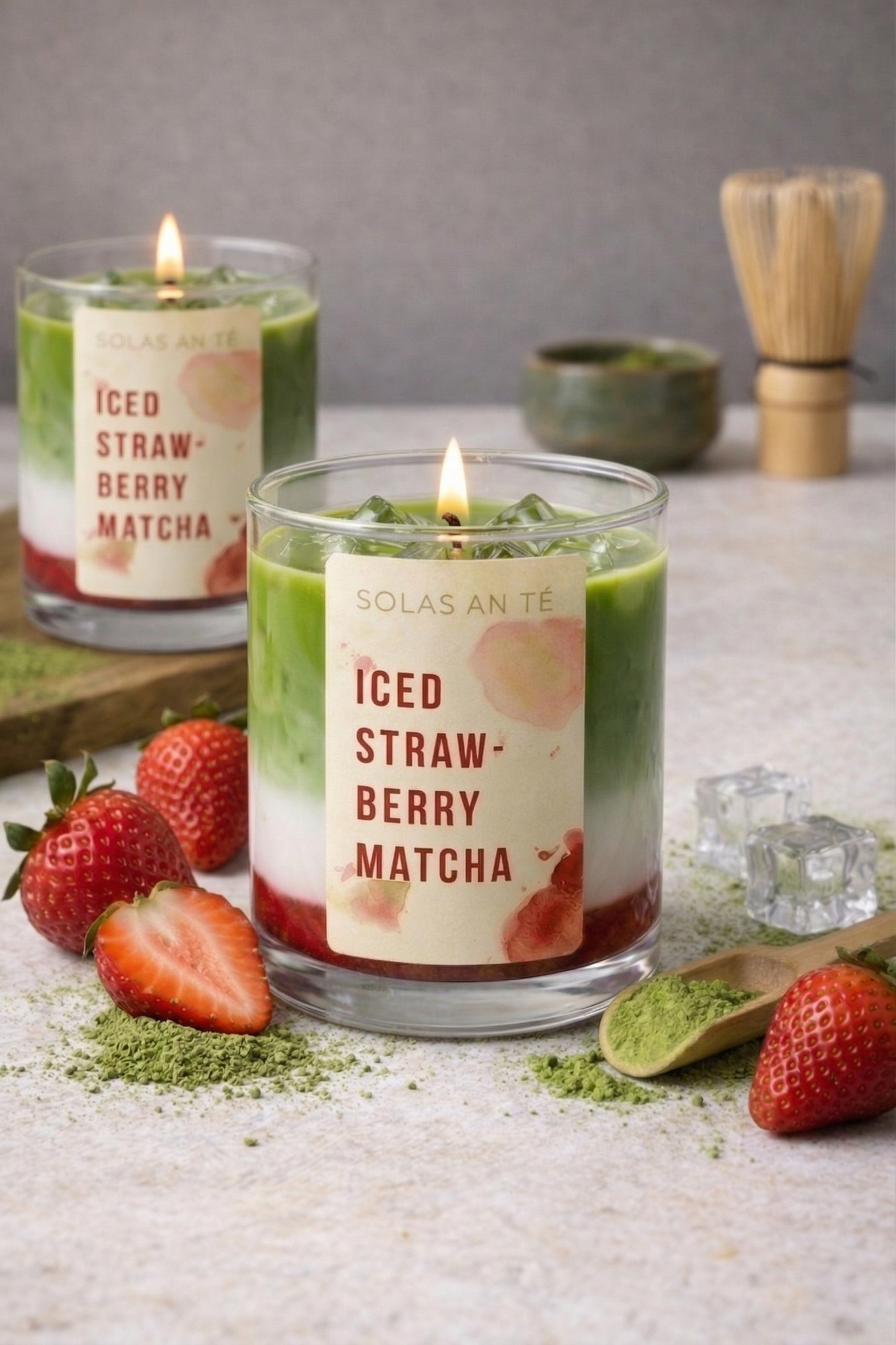 Iced Strawberry Matcha Candle